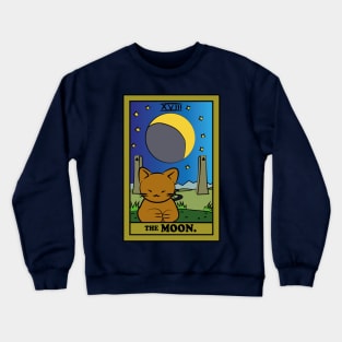 TAROT CARDS | THE MOON. | CAT Crewneck Sweatshirt